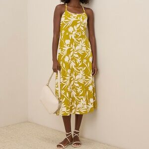 Tropical yellow floral  dress